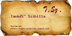 Tankó Szibilla névjegykártya